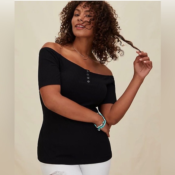 torrid Tops - Torrid off the shoulder ribbed top